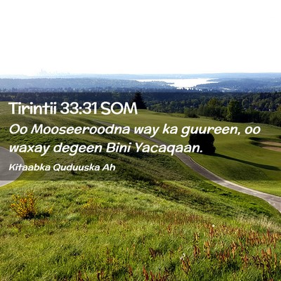 Picture 02 - Tirintii 33:31 SOM - Oo Mooseeroodna way ka guureen, oo waxay degeen - Bible Verse Picture