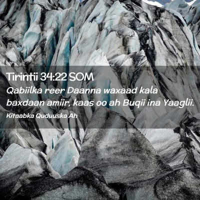 Picture 02 - Tirintii 34:22 SOM - Qabiilka reer Daanna waxaad kala baxdaan amiir, - Bible Verse Picture