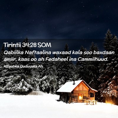 Picture 02 - Tirintii 34:28 SOM - Qabiilka Naftaalina waxaad kala soo baxdaan - Bible Verse Picture