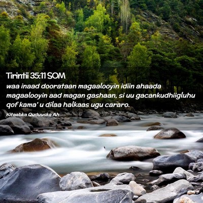 Picture 02 - Tirintii 35:11 SOM - waa inaad doorataan magaalooyin idiin ahaada - Bible Verse Picture