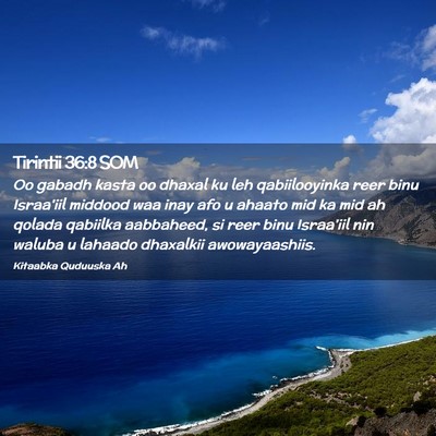 Picture 02 - Tirintii 36:8 SOM - Oo gabadh kasta oo dhaxal ku leh qabiilooyinka - Bible Verse Picture