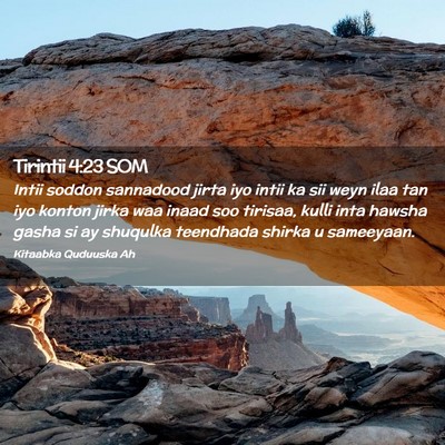 Picture 02 - Tirintii 4:23 SOM - Intii soddon sannadood jirta iyo intii ka sii - Bible Verse Picture