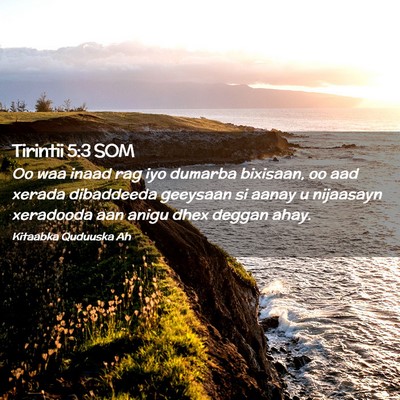 Picture 02 - Tirintii 5:3 SOM - Oo waa inaad rag iyo dumarba bixisaan, oo aad - Bible Verse Picture