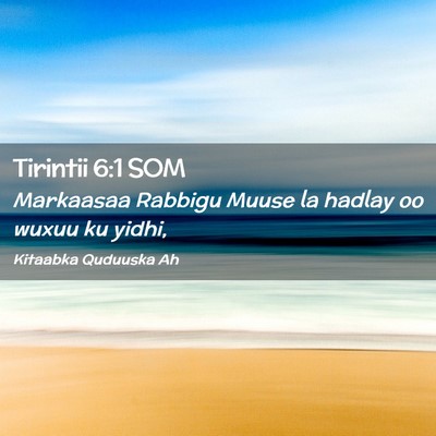 Picture 02 - Tirintii 6:1 SOM - Markaasaa Rabbigu Muuse la hadlay oo wuxuu ku - Bible Verse Picture