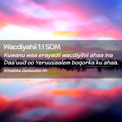 Picture 02 - Wacdiyahii 1:1 SOM - Kuwanu waa erayadii wacdiyihii ahaa ina Daa'uud - Bible Verse Picture
