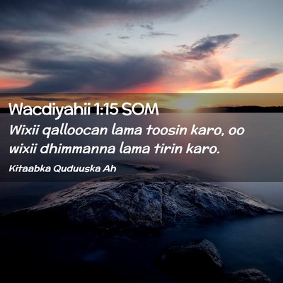 Picture 02 - Wacdiyahii 1:15 SOM - Wixii qalloocan lama toosin karo, oo wixii - Bible Verse Picture