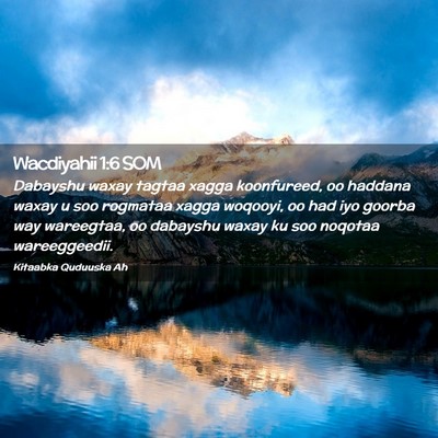 Picture 02 - Wacdiyahii 1:6 SOM - Dabayshu waxay tagtaa xagga koonfureed, oo - Bible Verse Picture