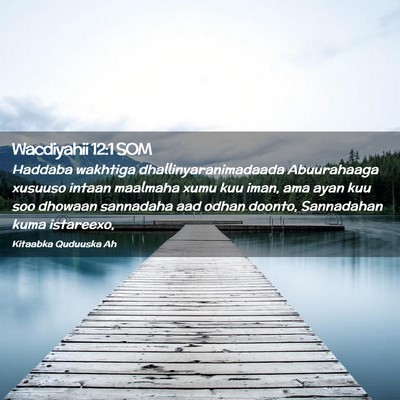 Picture 02 - Wacdiyahii 12:1 SOM - Haddaba wakhtiga dhallinyaranimadaada Abuurahaaga - Bible Verse Picture