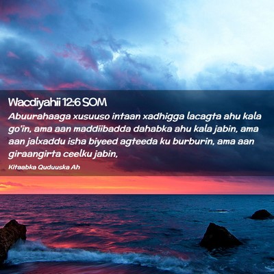 Picture 02 - Wacdiyahii 12:6 SOM - Abuurahaaga xusuuso intaan xadhigga lacagta ahu - Bible Verse Picture