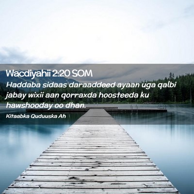 Picture 02 - Wacdiyahii 2:20 SOM - Haddaba sidaas daraaddeed ayaan uga qalbi jabay - Bible Verse Picture