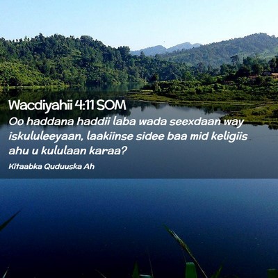 Picture 02 - Wacdiyahii 4:11 SOM - Oo haddana haddii laba wada seexdaan way - Bible Verse Picture