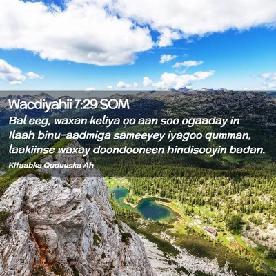 Picture 02 - Wacdiyahii 7:29 SOM - Bal eeg, waxan keliya oo aan soo ogaaday in Ilaah - Bible Verse Picture
