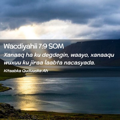 Picture 02 - Wacdiyahii 7:9 SOM - Xanaaq ha ku degdegin, waayo, xanaaqu wuxuu ku - Bible Verse Picture
