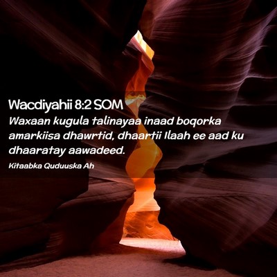 Picture 02 - Wacdiyahii 8:2 SOM - Waxaan kugula talinayaa inaad boqorka amarkiisa - Bible Verse Picture