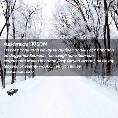 Picture 02 - Xaakinnada 1:10 SOM - Oo reer Yahuudah waxay ku duuleen dadkii reer - Bible Verse Picture