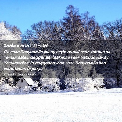 Picture 02 - Xaakinnada 1:21 SOM - Oo reer Benyaamiin ma ay eryin dadkii reer Yebuus - Bible Verse Picture