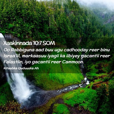 Picture 02 - Xaakinnada 10:7 SOM - Oo Rabbiguna aad buu ugu cadhooday reer binu - Bible Verse Picture
