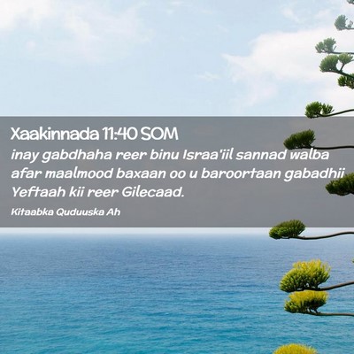Picture 02 - Xaakinnada 11:40 SOM - inay gabdhaha reer binu Israa'iil sannad walba - Bible Verse Picture