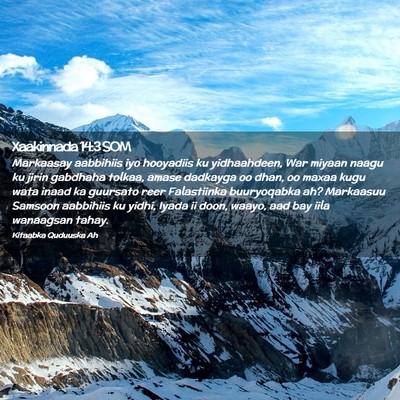 Picture 02 - Xaakinnada 14:3 SOM - Markaasay aabbihiis iyo hooyadiis ku yidhaahdeen, - Bible Verse Picture