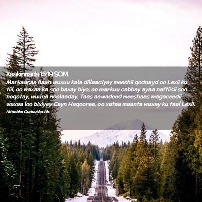 Picture 02 - Xaakinnada 15:19 SOM - Markaasaa Ilaah wuxuu kala dillaaciyey meeshii - Bible Verse Picture