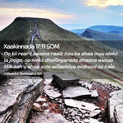 Picture 02 - Xaakinnada 17:11 SOM - Oo kii reer Laawina raalli buu ka ahaa inuu - Bible Verse Picture