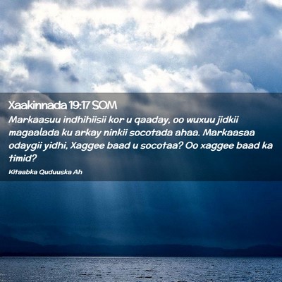 Picture 02 - Xaakinnada 19:17 SOM - Markaasuu indhihiisii kor u qaaday, oo wuxuu - Bible Verse Picture