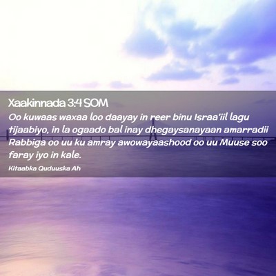 Picture 02 - Xaakinnada 3:4 SOM - Oo kuwaas waxaa loo daayay in reer binu Israa'iil - Bible Verse Picture