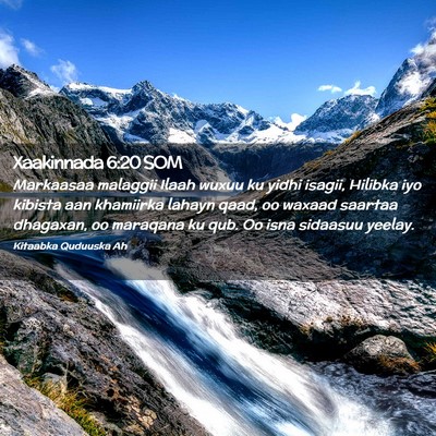 Picture 02 - Xaakinnada 6:20 SOM - Markaasaa malaggii Ilaah wuxuu ku yidhi isagii, - Bible Verse Picture