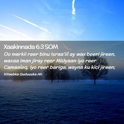 Picture 02 - Xaakinnada 6:3 SOM - Oo markii reer binu Israa'iil ay wax beeri - Bible Verse Picture