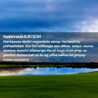 Picture 02 - Xaakinnada 6:30 SOM - Markaasaa dadkii magaaladu waxay Yoo'aash ku - Bible Verse Picture