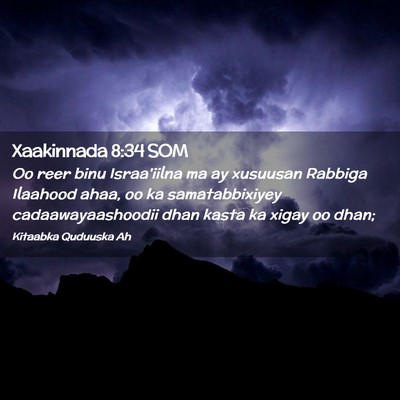 Picture 02 - Xaakinnada 8:34 SOM - Oo reer binu Israa'iilna ma ay xusuusan Rabbiga - Bible Verse Picture