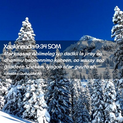 Picture 02 - Xaakinnada 9:34 SOM - Markaasaa Abiimeleg iyo dadkii la jiray oo dhammu - Bible Verse Picture
