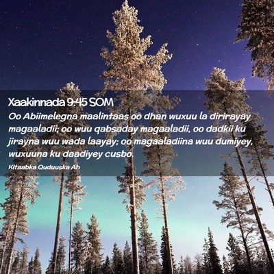 Picture 02 - Xaakinnada 9:45 SOM - Oo Abiimelegna maalintaas oo dhan wuxuu la - Bible Verse Picture