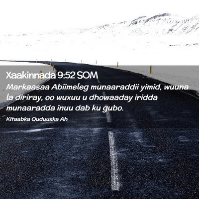 Picture 02 - Xaakinnada 9:52 SOM - Markaasaa Abiimeleg munaaraddii yimid, wuuna la - Bible Verse Picture