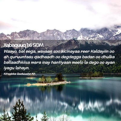 Picture 02 - Xabaquuq 1:6 SOM - Waayo, bal eega, waxaan soo kicinayaa reer - Bible Verse Picture