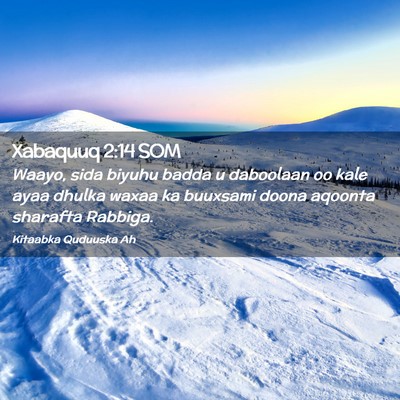 Picture 02 - Xabaquuq 2:14 SOM - Waayo, sida biyuhu badda u daboolaan oo kale ayaa - Bible Verse Picture