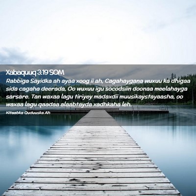 Picture 02 - Xabaquuq 3:19 SOM - Rabbiga Sayidka ah ayaa xoog ii ah, Cagahaygana - Bible Verse Picture