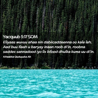 Picture 02 - Yacquub 5:17 SOM - Eliyaas wuxuu ahaa nin dabiicaddeenna oo kale - Bible Verse Picture