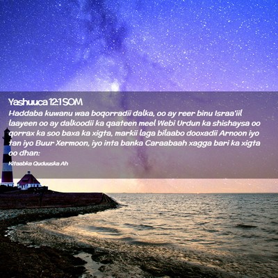 Picture 02 - Yashuuca 12:1 SOM - Haddaba kuwanu waa boqorradii dalka, oo ay reer - Bible Verse Picture