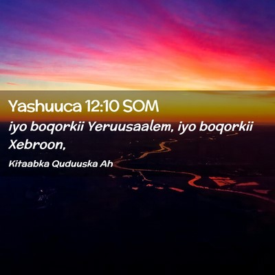 Picture 02 - Yashuuca 12:10 SOM - iyo boqorkii Yeruusaalem, iyo boqorkii - Bible Verse Picture