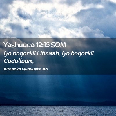 Picture 02 - Yashuuca 12:15 SOM - iyo boqorkii Libnaah, iyo boqorkii - Bible Verse Picture