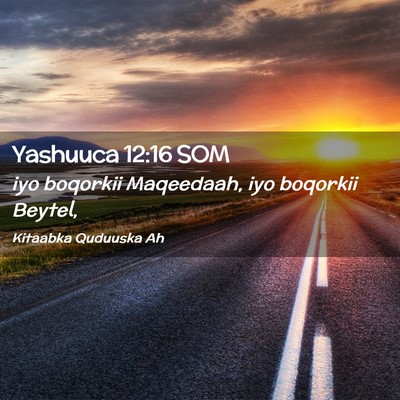 Picture 02 - Yashuuca 12:16 SOM - iyo boqorkii Maqeedaah, iyo boqorkii - Bible Verse Picture