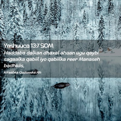 Picture 02 - Yashuuca 13:7 SOM - Haddaba dalkan dhaxal ahaan ugu qaybi sagaalka - Bible Verse Picture