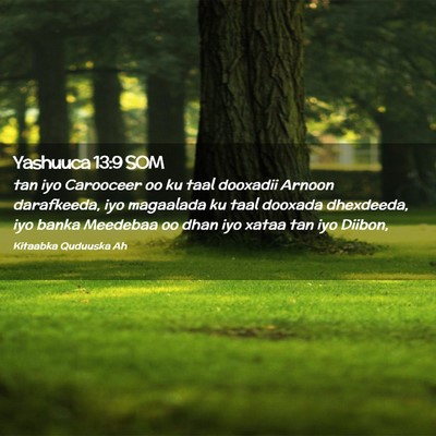 Picture 02 - Yashuuca 13:9 SOM - tan iyo Carooceer oo ku taal dooxadii Arnoon - Bible Verse Picture
