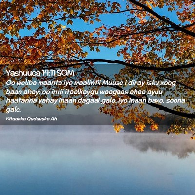 Picture 02 - Yashuuca 14:11 SOM - Oo weliba maanta iyo maalintii Muuse i diray isku - Bible Verse Picture