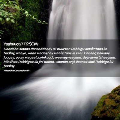 Picture 02 - Yashuuca 14:12 SOM - Haddaba sidaas daraaddeed i sii buurtan Rabbigu - Bible Verse Picture