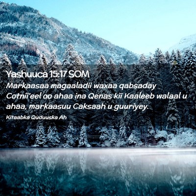Picture 02 - Yashuuca 15:17 SOM - Markaasaa magaaladii waxaa qabsaday Cotnii'eel oo - Bible Verse Picture