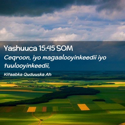 Picture 02 - Yashuuca 15:45 SOM - Ceqroon, iyo magaalooyinkeedii iyo - Bible Verse Picture