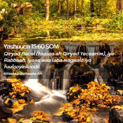 Picture 02 - Yashuuca 15:60 SOM - Qiryad Bacal (taasoo ah Qiryad Yecaariim), iyo - Bible Verse Picture