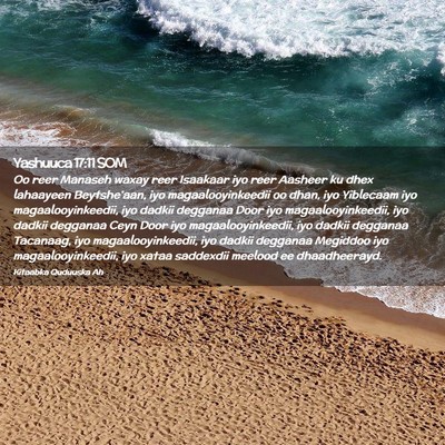 Picture 02 - Yashuuca 17:11 SOM - Oo reer Manaseh waxay reer Isaakaar iyo reer - Bible Verse Picture